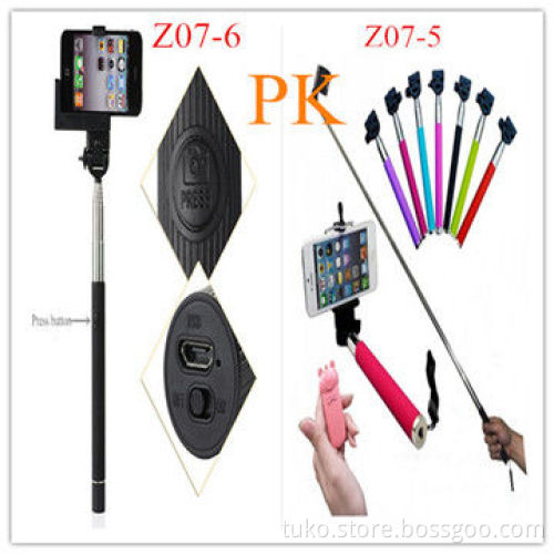 Self-Shooting 7-sections Fold-able Wireless Smartphone Mono-pod